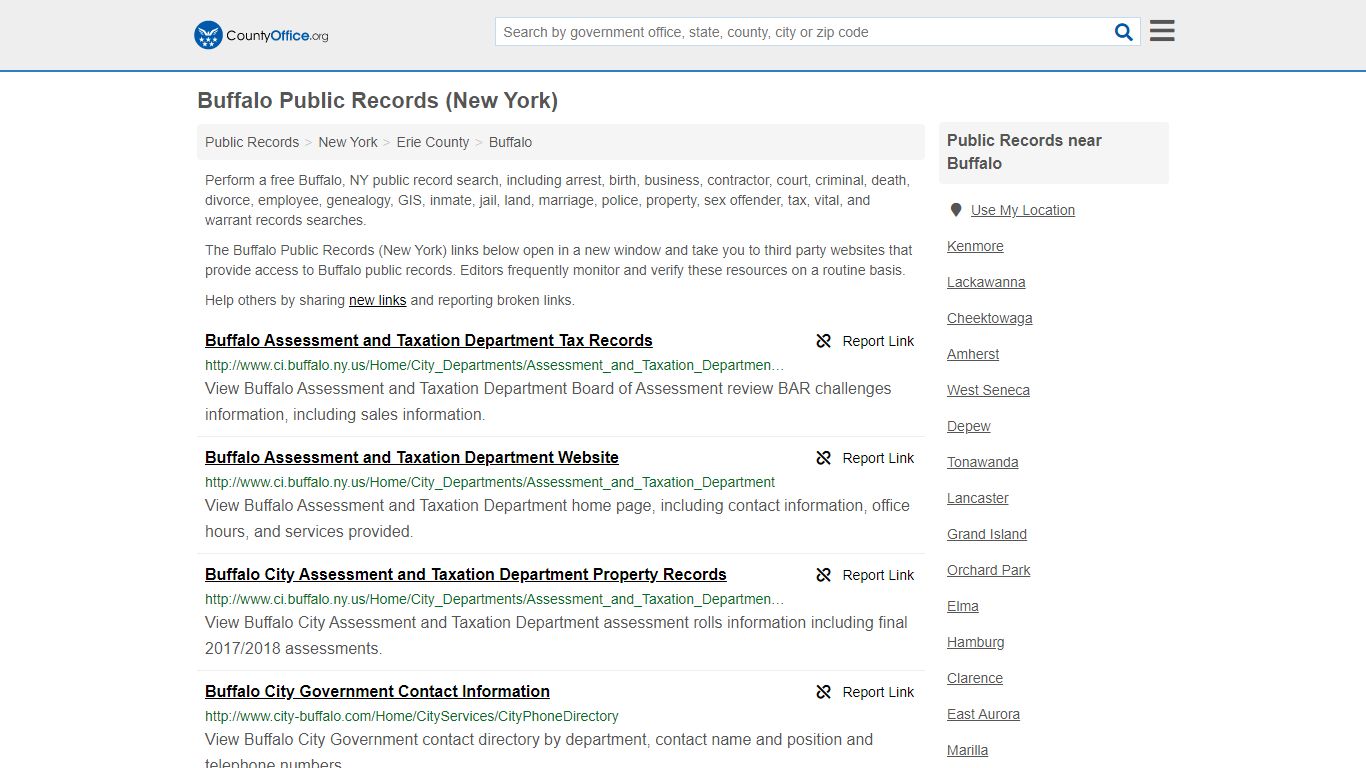 Public Records - Buffalo, NY (Business, Criminal, GIS ...